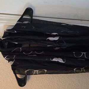 Hipster infinity scarf mustaches and glasses